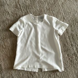Madewell white blouse with button down back